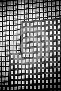 Windows of office buildings