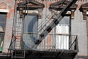 Windows and old stairways photo
