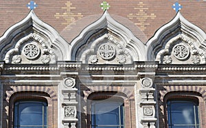 Windows of orthodox cathedral Spas na Krovi