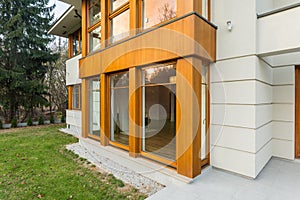 Windows overlooking the garden