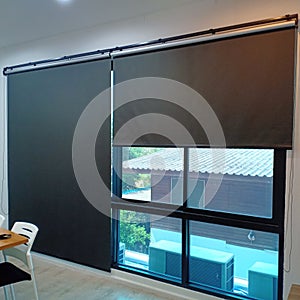 Windows in roller blinds