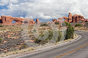 Windows Section Arches in Arches National Park Utah USA