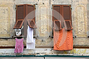 Windows, Shutters and Laundry in Italy