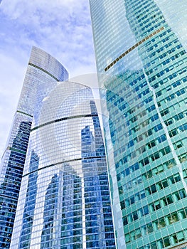 Windows of skyscraper building, Business concept