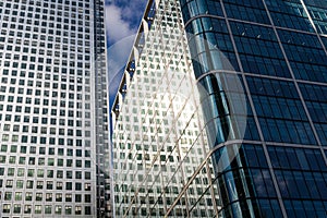 Windows of Skyscraper Business Office, Corporate building in London City, England, UK