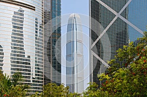 Windows of skyscrapers