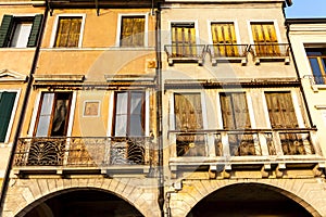 Windows in the sunny day. Venice, Italy