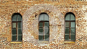 Windows of the tower in the Gothic style