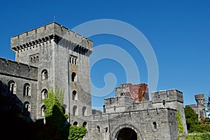 Windows and towers of the welsh castle