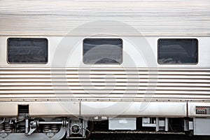 Windows on train compartment