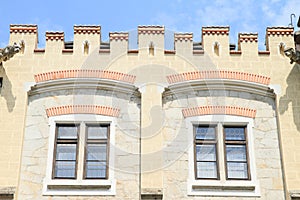 Windows under ramparts