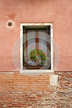 Windowsill - brick and stucco