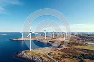 Windpark an einer MeereskÃ¼ste