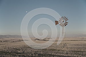 Windpump and moon