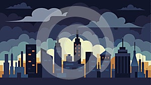 The winds of change seemed to gather as dark clouds rolled in over the city skyline foretelling a period of economic and photo