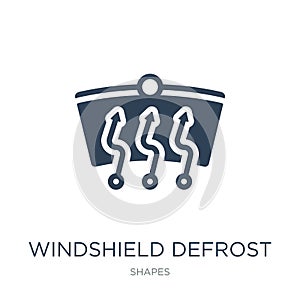 windshield defrost icon in trendy design style. windshield defrost icon isolated on white background. windshield defrost vector