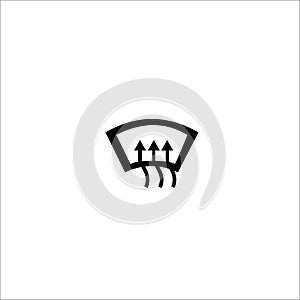 Windshield defrost icon vector, car service