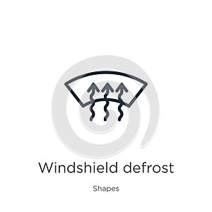 Windshield defrost icon vector. Trendy flat windshield defrost icon from shapes collection isolated on white background. Vector