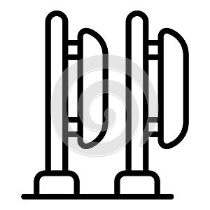 Windshield wiper stand icon outline vector. Glass window