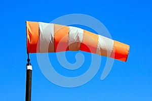 Windsock against the sky
