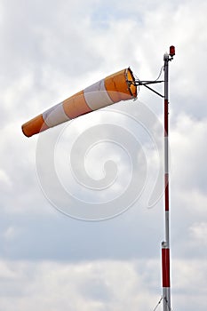 Windsock blown by the wind