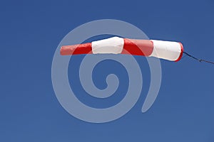 windsock detail on blue sky background