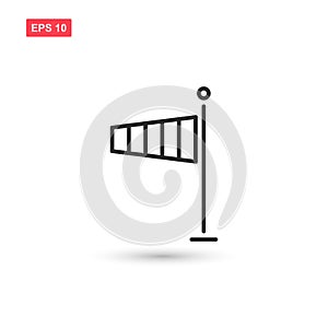 Windsock icon vector isolated 8