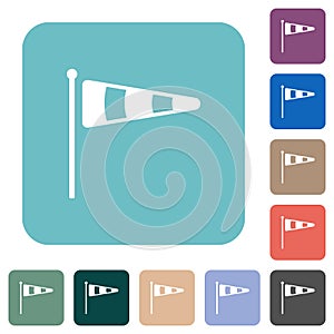 Windsock indicator solid rounded square flat icons
