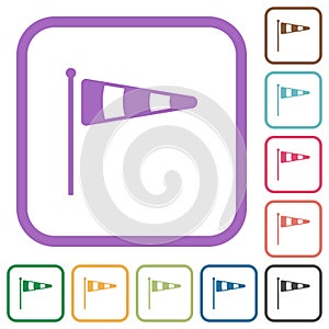 Windsock indicator solid simple icons