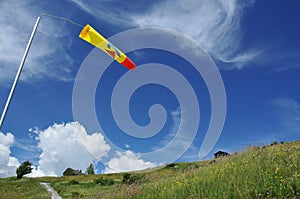 Windsock and mountain meadow