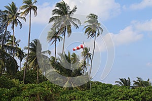 Windsocks of bangaram island helipad