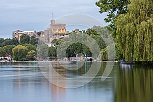 Windsor Castle overlooking the River Thames, England