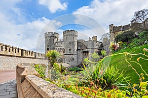 Windsor castle in spring, London suburbs, UK