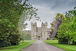 Windsor Castle, UK view from the long walk