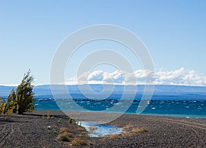 Windsurf beach in Argentina