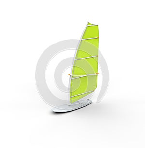 Windsurf board - green sail