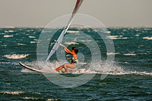 Windsurf in the lagoon