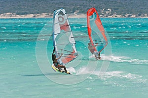 Windsurf in the lagoon