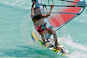 Windsurf in the lagoon photo