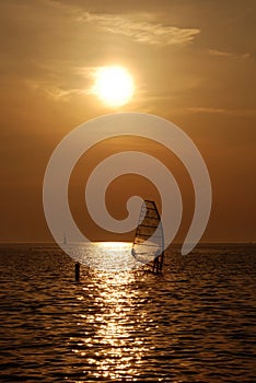 Windsurf sunset photo