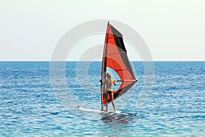 Windsurf - surfer girl photo