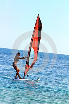 Windsurf - surfer girl photo
