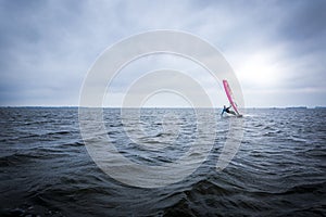 Windsurfer on a big lake