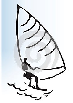 Windsurfer illustration