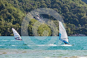 Windsurfer on the lake