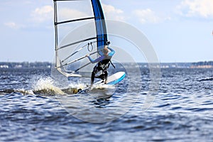 Windsurfer passing by