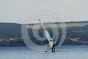 Windsurfer on the river