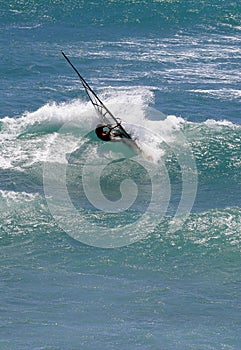 Windsurfer Windsurfing at Diamond Head Beach
