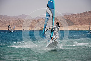 Windsurfers in Dahab