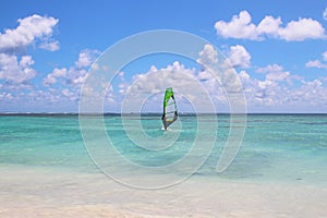 Windsurfing at dream beach in Lancelin, Western Australia